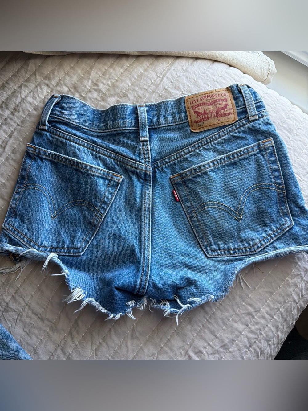 Levi's Women's Light Blue Denim Cutoff Shorts